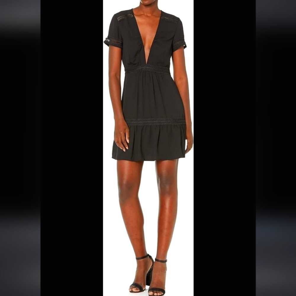 Lira Black V-Neck Dress